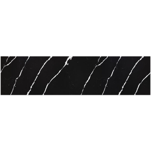 Nero Vena Silica Free Stone Top, Rectangular Full Depth, 1800mm