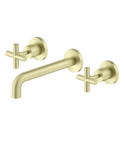 Nero X Plus Wall Basin Set 180mm Brushed Gold | NR201607bBG
