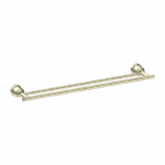 Nero York Double Towel Rail 600mm Aged Brass | NR6924dAB