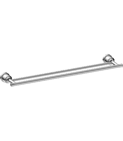 Nero York Double Towel Rail 600mm Chrome | NR6924dCH