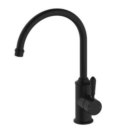 Nero York Kitchen Mixer Gooseneck Spout With Metal Lever Matte Black | NR69210602MB