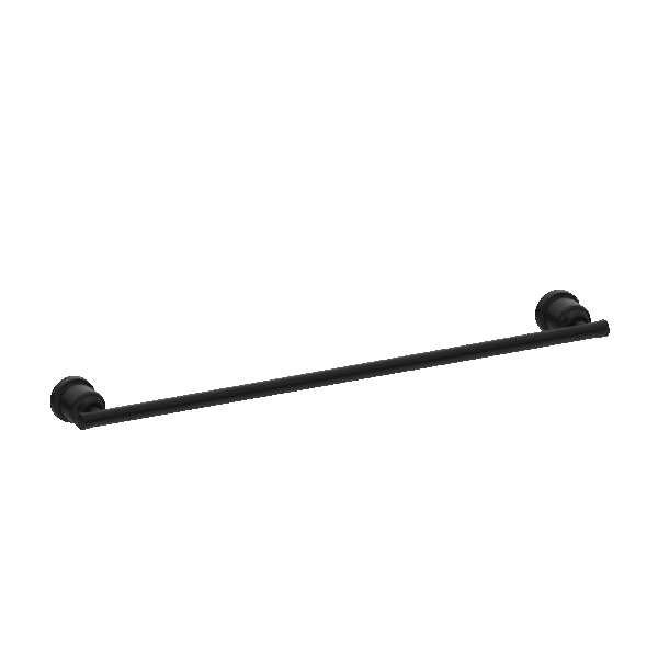 Nero York Single Towel Rail 600mm Matte Black | NR6924MB