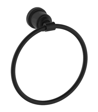 Nero York Towel Ring Matte Black | NR6980MB