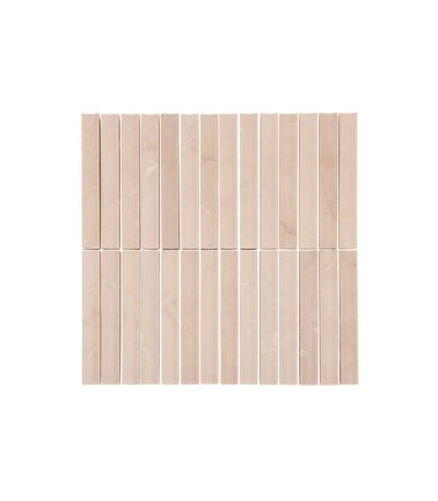 Nishi Inverted Finger Mosaic Tile - Almond