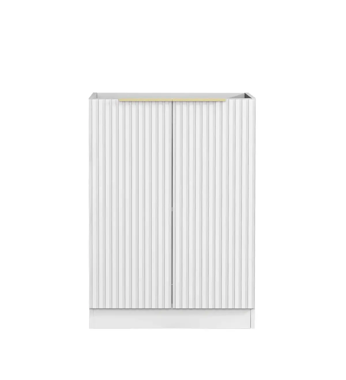Noosa Laundry 630 Fluted White Base Cabinet