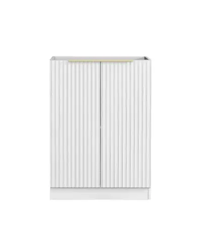 Noosa Laundry 630 Fluted White Base Cabinet
