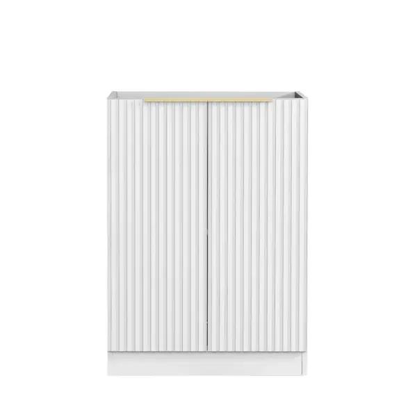 Noosa Laundry 630 Fluted White Base Cabinet