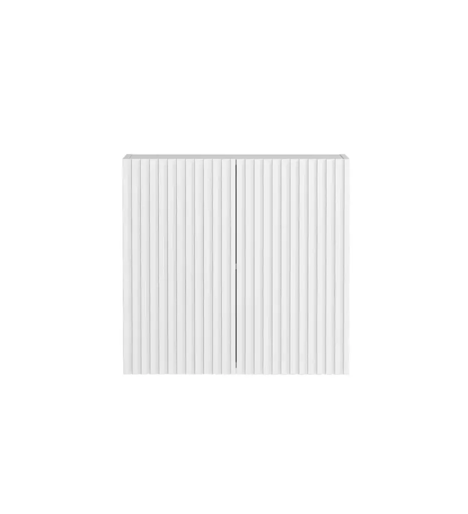 Noosa Laundry 630 Fluted White Wall Cabinet
