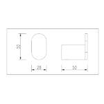 NORICO AR27 ESPERIA ROBE HOOK CHROME AND COLOURED - Urban Designs Bathroom and Kitchen