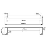 NORICO AR52-8 ESPERIA DOUBLE TOWEL RAIL 800MM CHROME AND COLOURED - Urban Designs Bathroom and Kitchen
