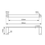 NORICO AR53 ESPERIA HAND TOWEL RAIL 300MM CHROME AND COLOURED - Urban Designs Bathroom and Kitchen