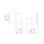 NORICO AR57 ESPERIA ROUND ROBE HOOK CHROME AND COLOURED - Urban Designs Bathroom and Kitchen