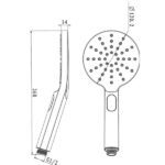 NORICO HS11R PENTRO 3 FUNCTIONS HAND SHOWER SPRAY CHROME AND COLOURED - Urban Designs Bathroom and Kitchen