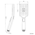 NORICO HS8S ESPERIA 3 FUNCTIONS HAND SHOWER SPRAY HEAD CHROME AND COLOURED - Urban Designs Bathroom and Kitchen
