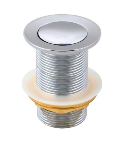 NORICO PW02 SOLID BRASS BASIN POP UP WASTE NO OVERFLOW 32/40MM CHROME AND COLOURED - Urban Designs Bathroom and Kitchen