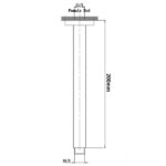 NORICO SE05 PENTRO CEILING SHOWER ARM 200MM CHROME AND COLOURED - Urban Designs Bathroom and Kitchen