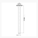 NORICO SE17 CAVALLO SQUARE CEILING SHOWER ARM 400MM CHROME AND COLOURED - Urban Designs Bathroom and Kitchen