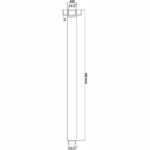 NORICO SE20 PENTRO CEILING SHOWER ARM 400MM CHROME AND COLOURED - Urban Designs Bathroom and Kitchen