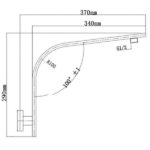 NORICO SE29 CAVALLO GOOSENECK WALL MOUNTED SHOWER ARM CHROME AND COLOURED - Urban Designs Bathroom and Kitchen