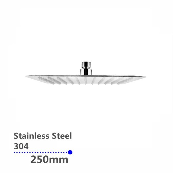 NORICO SR02 CAVALLO ULTRA THIN SHOWER HEAD 250MM CHROME AND MATTE BLACK - Urban Designs Bathroom and Kitchen