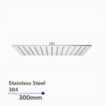 NORICO SR03 CAVALLO ULTRA THIN SHOWER HEAD 300MM CHROME AND MATTE BLACK - Urban Designs Bathroom and Kitchen