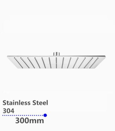NORICO SR03 CAVALLO ULTRA THIN SHOWER HEAD 300MM CHROME AND MATTE BLACK - Urban Designs Bathroom and Kitchen