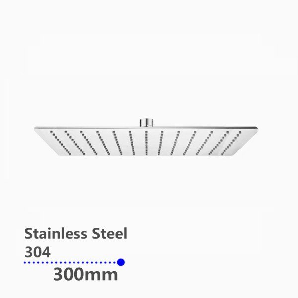 NORICO SR03 CAVALLO ULTRA THIN SHOWER HEAD 300MM CHROME AND MATTE BLACK - Urban Designs Bathroom and Kitchen