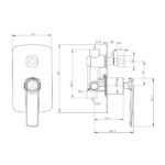 NORICO WMD45 ESPERIA SHOWER MIXER WITH DIVERTER CHROME AND COLOURED - Urban Designs Bathroom and Kitchen