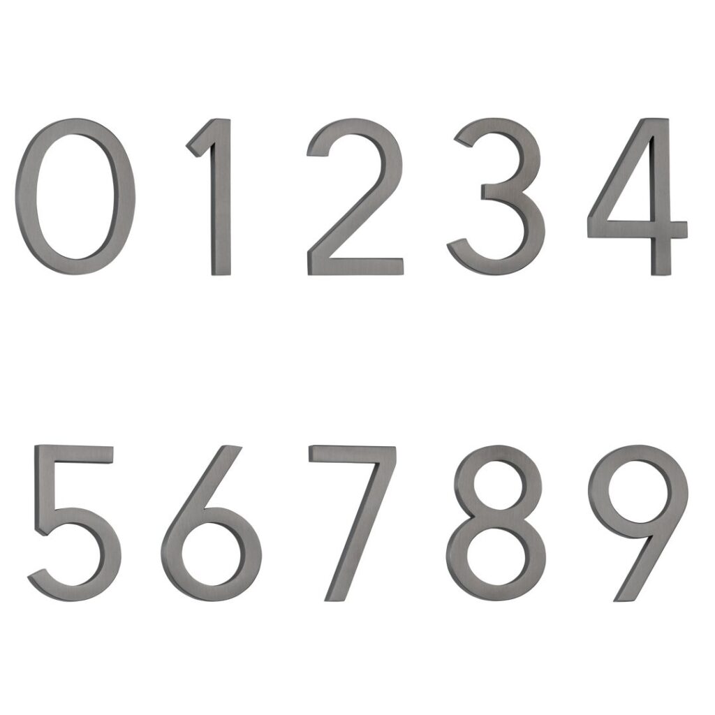 Numbering - Brushed Gunmetal