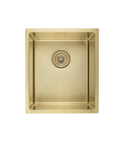 Ohelu Single Kitchen Sink 380mm - Brushed Brass