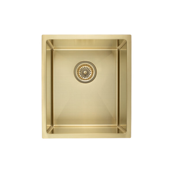 Ohelu Single Kitchen Sink 380mm - Brushed Brass
