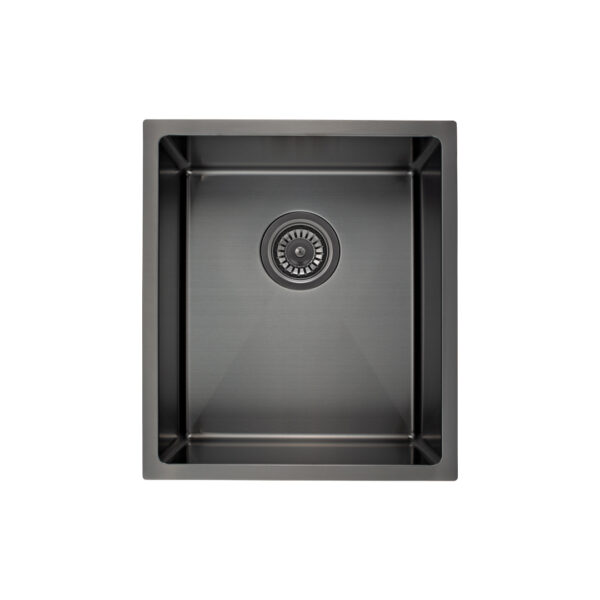 Ohelu Single Kitchen Sink 380mm - Brushed Gunmetal