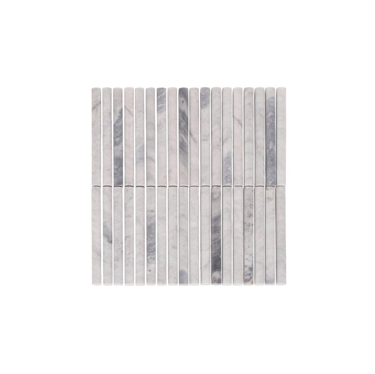 Okawa Rounded Finger Mosaic Tile - Grey Marble