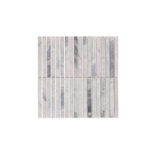 Okawa Rounded Finger Mosaic Tile - Grey Marble