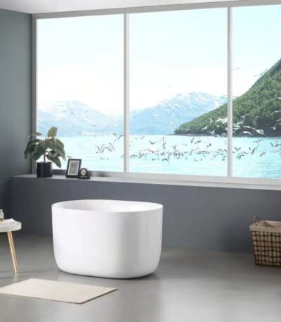 Olivia Freestanding Bathtub - Gloss White - No Overflow - 1000mm | OVBT1000-NF