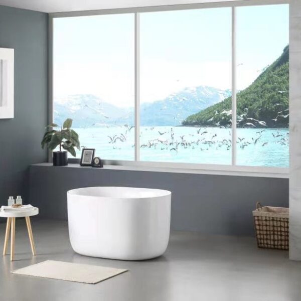 Olivia Freestanding Bathtub - Gloss White - No Overflow - 1000mm | OVBT1000-NF