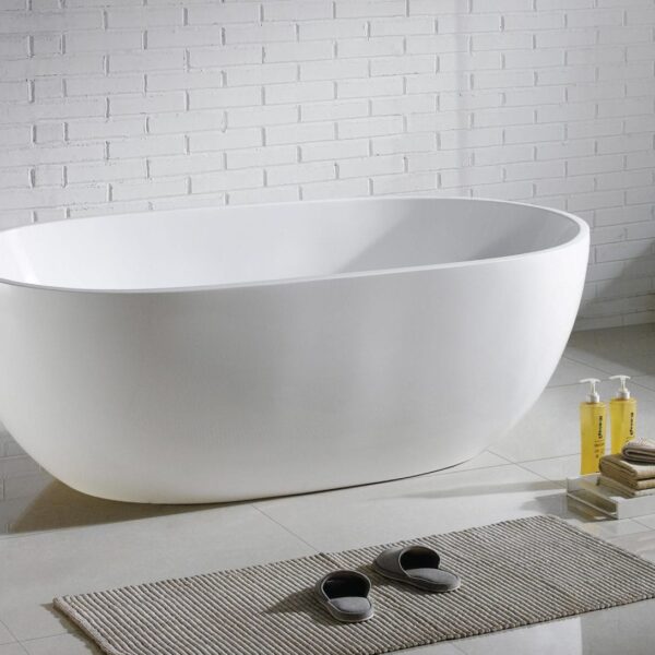 Olivia Freestanding Bathtub - Gloss White - No Overflow - 1300mm | OVBT1300-NF