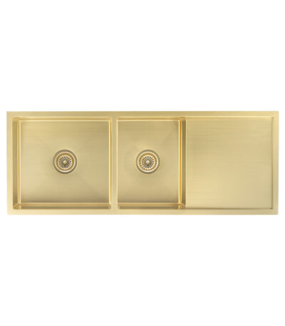 Ontario Double Kitchen Sink - Brushed Brass
