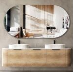 OTTI BO1800N BONDI CURVE WALL HUNG VANITY 1800 NATURAL OAK - Urban Designs Bathroom and Kitchen