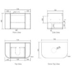 OTTI BO750N BONDI CURVE WALL HUNG VANITY 750 NATURAL OAK - Urban Designs Bathroom and Kitchen