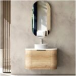 OTTI BO750N BONDI CURVE WALL HUNG VANITY 750 NATURAL OAK - Urban Designs Bathroom and Kitchen