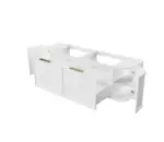 OTTI BOH1500W HAMPSHIRE CURVE WALL HUNG VANITY 1500 SATIN WHITE - Urban Designs Bathroom and Kitchen