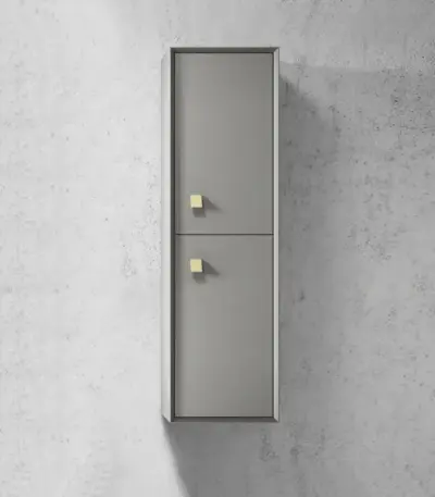 OTTI BSTBG BOSTON WALL HUNG TALL BOY 1200 MATTE GREY - Urban Designs Bathroom and Kitchen