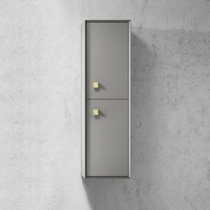OTTI BSTBG BOSTON WALL HUNG TALL BOY 1200 MATTE GREY - Urban Designs Bathroom and Kitchen