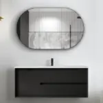OTTI BY1200B BYRON WALL HUNG VANITY 1200 BLACK OAK - Urban Designs Bathroom and Kitchen