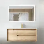 OTTI BY1200N BYRON WALL HUNG VANITY 1200 NATURAL OAK - Urban Designs Bathroom and Kitchen