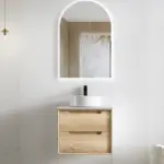 OTTI BY600N BYRON WALL HUNG VANITY 600 NATURAL OAK - Urban Designs Bathroom and Kitchen