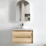 OTTI BY750N BYRON WALL HUNG VANITY 750 NATURAL OAK - Urban Designs Bathroom and Kitchen
