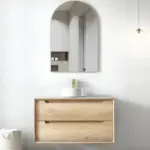 OTTI BY900N BYRON WALL HUNG VANITY 900 NATURAL OAK - Urban Designs Bathroom and Kitchen