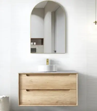 OTTI BY900N BYRON WALL HUNG VANITY 900 NATURAL OAK - Urban Designs Bathroom and Kitchen